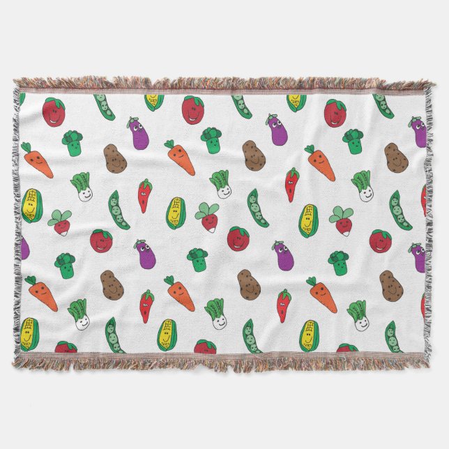 Cobertor Padrão de Comida de legumes (Frente)