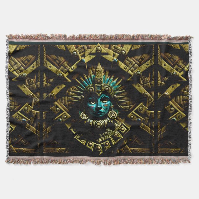 Cobertor Padrão de Design Aztec Dois (Frente)
