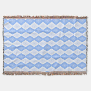 Cobertor Padrão de diamante azul pálido