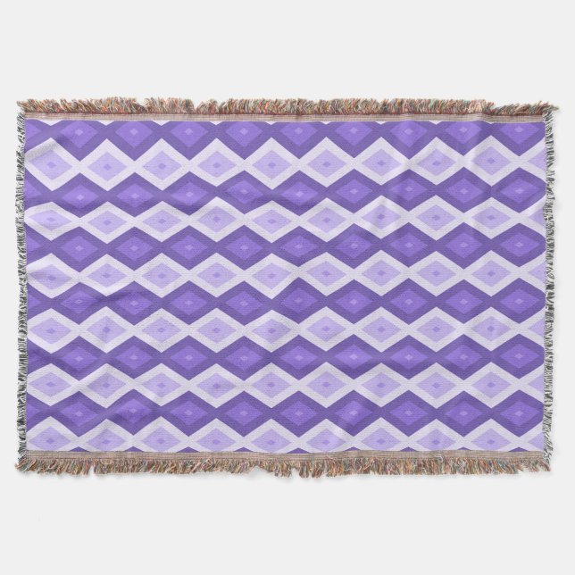 Cobertor Padrão de diamante violeta (Frente)