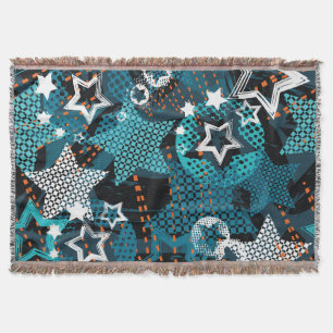 Cobertor Padrão de estrela Grunge, design infantis brincalh
