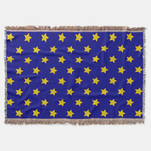 Cobertor Padrão de estrelas Douradas, Marinho azul, exclusi