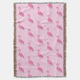 Cobertor Padrão de Flamingo Rosa Bonito