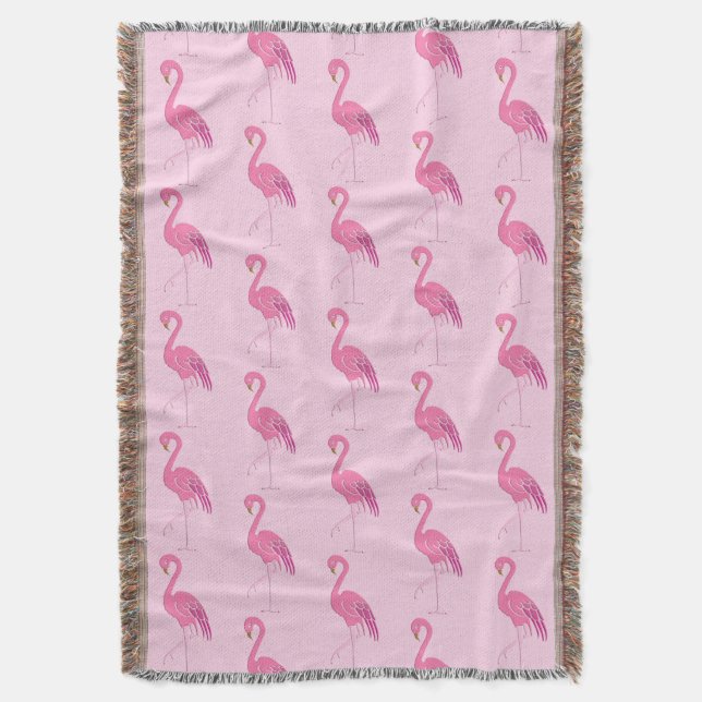 Cobertor Padrão de Flamingo Rosa Bonito (Frente Vertical)