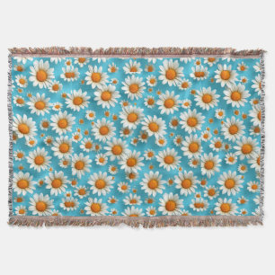 Cobertor padrão de flor de margarida