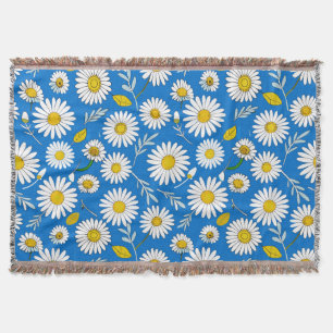 Cobertor Padrão de flor de margarida