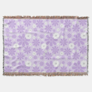 Cobertor Padrão de Florais Pastel LAVANDA