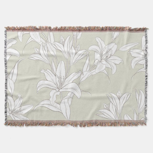 Cobertor Padrão de Flores 9 (Frente)