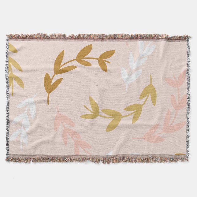 Cobertor Padrão de Folhas 4 (Frente)