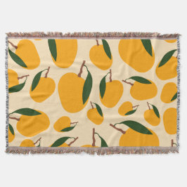 Cobertor Padrão de Fruta Mango Summer