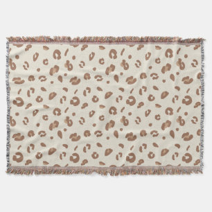 Cobertor Padrão de Impressão de Leopardo Abstrato Neutro   