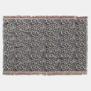Cobertor padrão de impressão de leopardo fluffy divertida