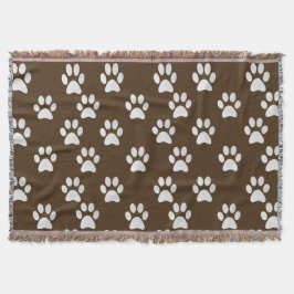 Cobertor Padrão de Impressão de Patas de Animal de Estimaçã