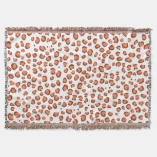 Cobertor Padrão de Impressão do Leopardo da Neve Vermelha M