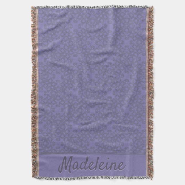 Cobertor Padrão de lavanda personalizado (Frente Vertical)