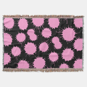 Cobertor Padrão de lote - Rosa em preto