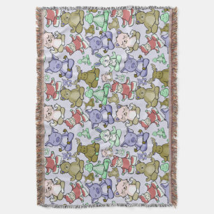 Cobertor Padrão de poses de ioga   Padrão sem costura de io