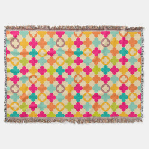 Cobertor Padrão de rosetas medievais de Vintage