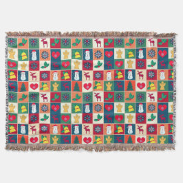 Cobertor Padrão de Símbolo de Natal Xmas