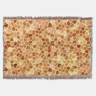Cobertor Padrão de Terrazzo Remendado Paralelepípedo Marrom