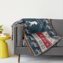 Cobertor Padrão de Tricô Natal Personalizado