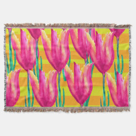 Cobertor padrão de Tulipas Pinik