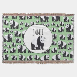 Cobertor Padrão de Urso de Panda Bonito