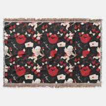 Padrão do dia de os namorados no fundo preto