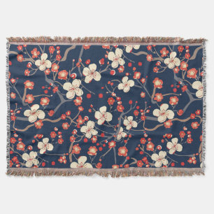 Cobertor Padrão Elegante De Flor De Cereja Sem Costura (10)