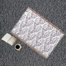 Padrão Floral Boho Moderno Ameixa Branco