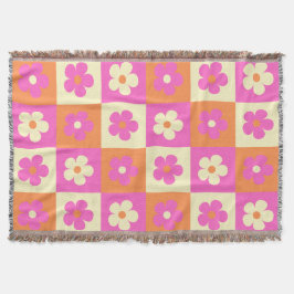 Cobertor Padrão Floral Colorido Retroativo Bo
