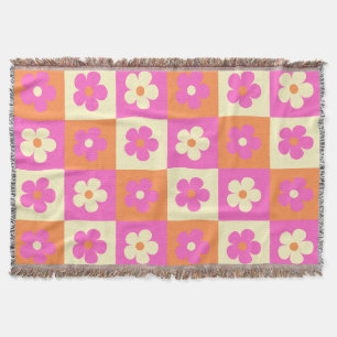 Cobertor Padrão Floral Colorido Retroativo Bo