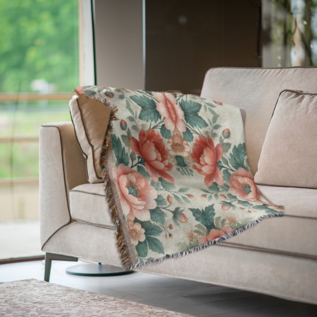 Cobertor Padrão Floral de Algodão do País (Criador carregado)