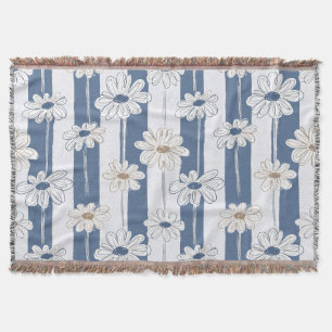 Cobertor Padrão Floral de Margarida Minimalista (3)