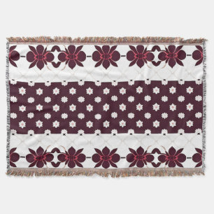 Cobertor Padrão Floral Elegante com Lótus e Flor