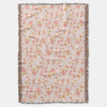 Padrão Floral em Aquarela Rosa Bege