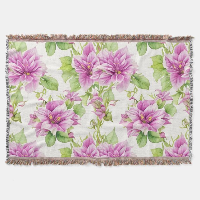 Cobertor Padrão Floral I Flores Lima (Frente)