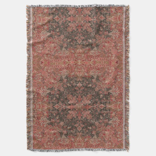 Cobertor Padrão Foliar Europeu da Era Vitoriana Impressão (Frente Vertical)