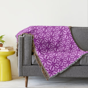 Cobertor Padrão Ikat Star - Violet and Orchid