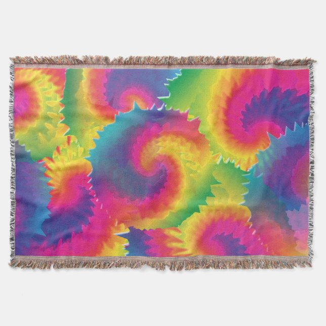 Cobertor Padrão legal do Rainbow Tie Dye (Frente)