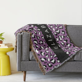 Cobertor Padrão-Leopardo, Manchas, Leopardo Roxo, Seu Nome