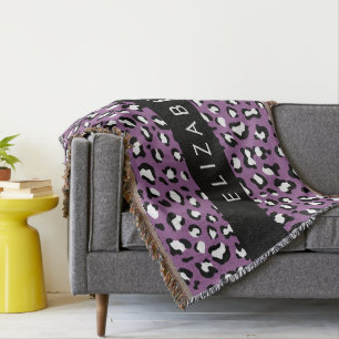 Cobertor Padrão-Leopardo, Manchas, Leopardo Roxo, Seu Nome