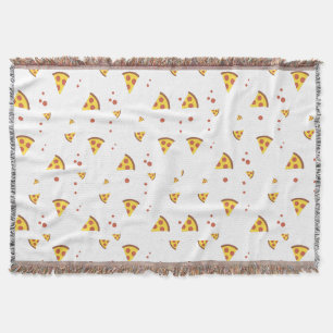 Cobertor Padrão Minimalista de Pizza de Pepperoni Retro Eng