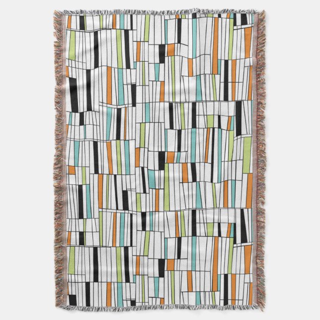 Cobertor Padrão moderno do meio século (Frente Vertical)