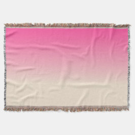 Cobertor Padrão Ombre Branco Antigo e Rosa Céu de Inverno