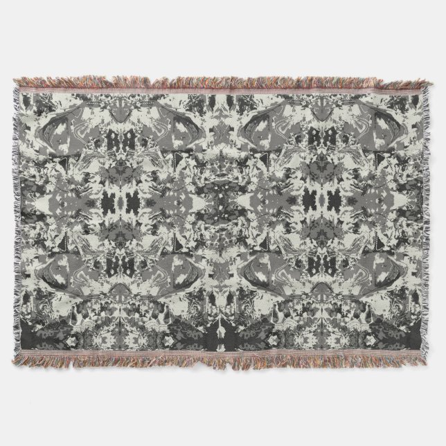 Cobertor Padrão Preto Abstrack (Frente)