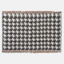 Cobertor Padrão Preto Branco Xadrez Houndstooth