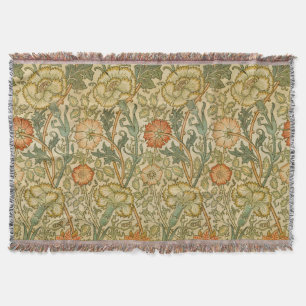 Cobertor Padrão Rosa e Rosa Vintage de William Morris