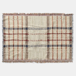 Cobertor Padrão Rustic Blue and Beige Xadrez