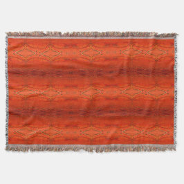 Cobertor Padrão Rustic Orange Aztec